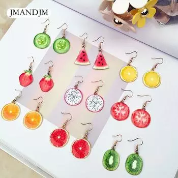Корейская версия фруктовых серег Ананасовые серьги Популярные летние серьги