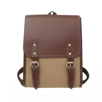 Корейская версия Ins Vintage Sense Рюкзак Женский Campus Mori Ретро Универсальный студенческий школьный рюкзак большой вместимости Компьютерный рюкзак One Size чёрный