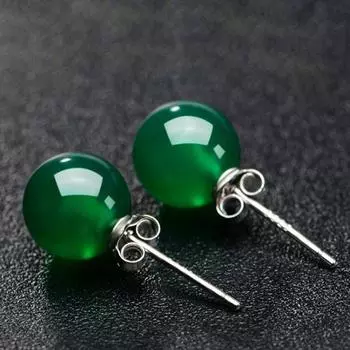 Корейская версия медных серебряных серег с красным агатом и кристаллами, подарок на день рождения