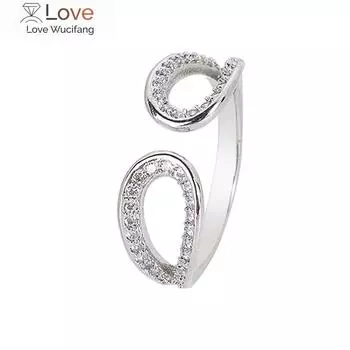 Корейская версия микро-набор циркон кольцо женский цветной устойчивый модный индивидуальный браслет открытие регулируемое простое кольцо женский