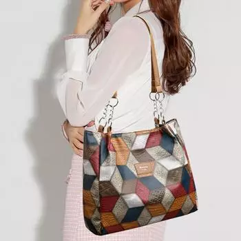 Корейская версия, модная женская новая большая сумка-тоут с горизонтальной квадратной молнией на одно плечо