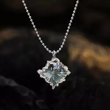 Корейская версия модного колье из стерлингового серебра S925 неправильной формы с бриллиантами для женщин, короткое ожерелье с круглыми бусинами и глазурью 38CM