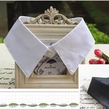 Корейская версия модного типа рубашки с маленьким острым воротником, отворотом, накладным воротником