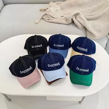 Корейская версия модной повседневной универсальной бейсбольной кепки с цветными буквами для женщин, весенняя кепка для путешествий с козырьком от солнца, Тондэмун, Корея M56-58cm зелёный