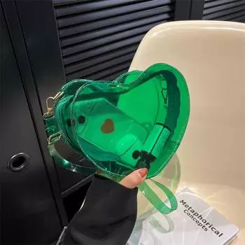 Корейская версия модной сумки через плечо, персонализированная сумка для любви, летняя новая сумка 2024 года, женская трендовая сумка-мессенджер в иностранном стиле чёрный