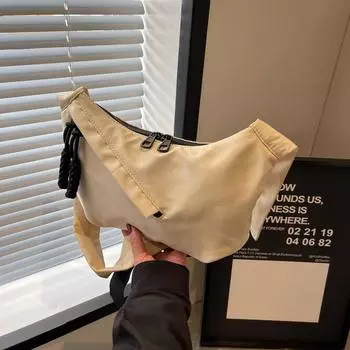 Корейская версия модной сумки на плечо большой емкости для поездок на работу, женская сумка весна-лето 2024, новая повседневная и легкая сумка-мессенджер чёрный