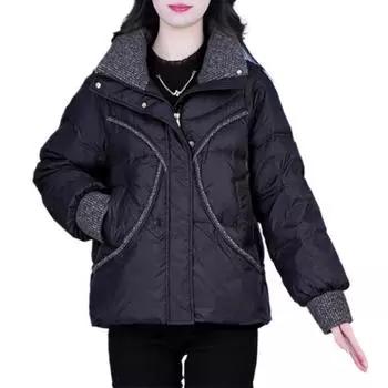 Корейская версия модной утолщенной теплой хлопковой одежды для женщин, зимнее новое тонкое пальто с отворотом высокого класса M