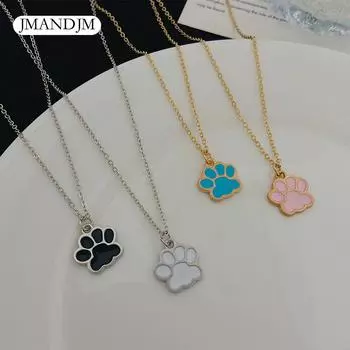 Корейская версия модных милых кошачьих когтей, красочных мультяшных подвесок, ожерелья, милых, крутых, креативных, хип-хоп, нишевых, капающих маслом аксессуаров розовый