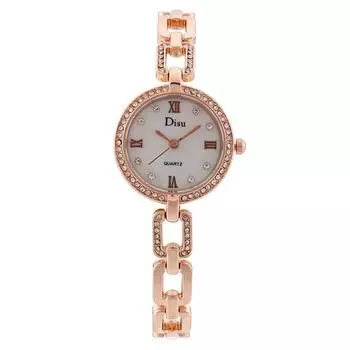 Корейская версия модных женских часов с инкрустированным бриллиантами и циферблатом-ракушкой, женские часы, студенческие кварцевые часы