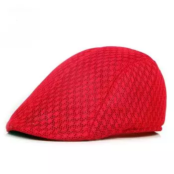 Корейская версия мужских и женских беретов однотонные кепки-сетки с вырезами кепки вперед дышащие летние шляпы от солнца