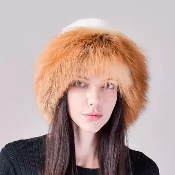 Корейская версия новой модной интернет-знаменитости зарубежного стиля норковая цельная шкура лисы меховая шапка женская панама новая