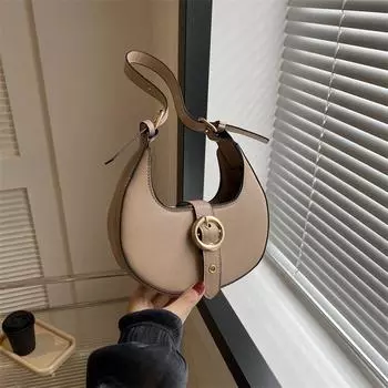 Корейская версия популярных женских сумок, ретро-мода, фактура сумки, сумка с рисунком личи в виде полумесяца, простая сумка через плечо, сумка через плечо темно-коричневого