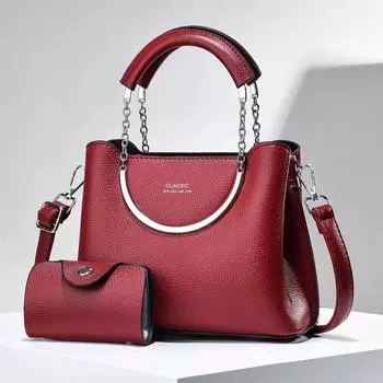 Корейская версия портативная женская сумка женская модная сумка через плечо кожаные роскошные сумки элегантная дизайнерская сумка через плечо с цепочкой