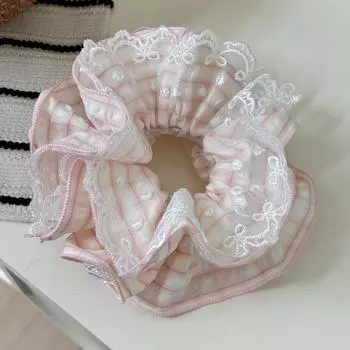Корейская версия праздничного стиля свежая большая резинка для волос лето зарубежный стиль Мори кружево пучок для волос цветок резинка для волос женская
