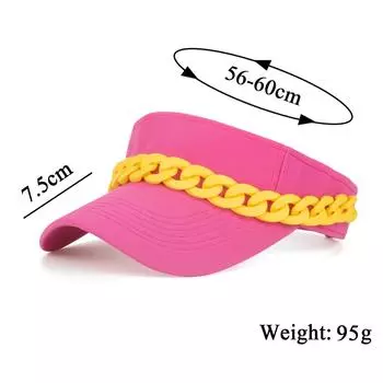 Корейская версия пустой верхней цепной шляпы для женщин, летняя солнцезащитная козырек для путешествий, отдыха, хипстерская кепка C