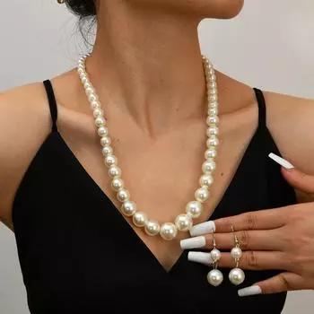 Корейская версия Размер Искусственный жемчуг Ожерелье Ключица Цепочка Шея Цепочка Аксессуары Женская Ниша Дизайн Ключица Цепочка красный