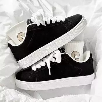 Корейская версия ретро нишевых толстых кроссовок на толстой подошве для женщин, универсальные студенческие повседневные кроссовки Guochao, весна 2025, новые мужские 36 чёрный