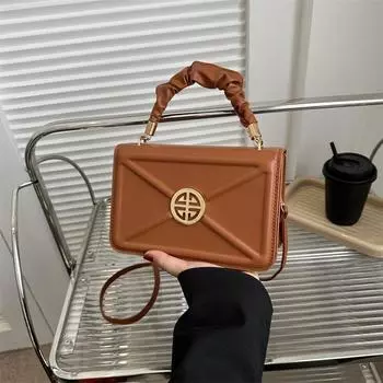 Корейская версия ретро сумки женская 2024 осень новая простая повседневная сумка через плечо повседневная модная сумка-мессенджер маленькая квадратная сумка белый