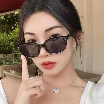 Корейская версия солнцезащитных очков Gm Small Box High Sense для мужчин и женщин Tik Tok Xiaohongshu Personality Online Celebrity Солнцезащитные очки с защитой от ультрафиолета