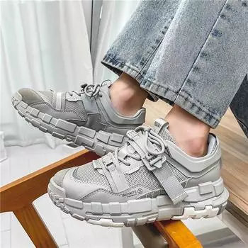 Корейская версия спортивной обуви, обувь для пап в стиле Харадзюку, мужская повседневная обувь 39 белый