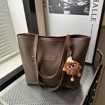 Корейская версия сумки для работы, поездок на работу и отдыха, большой вместимости, женская сумка 2024 года, новая модная сумка-тоут в стиле ретро через плечо