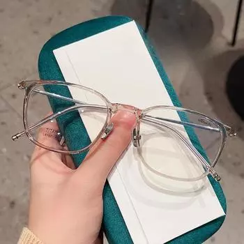 Корейская версия сверхлегких сетчатых красных лицевых ленивых TR90, титановая овальная оправа для очков, женская степень соответствия