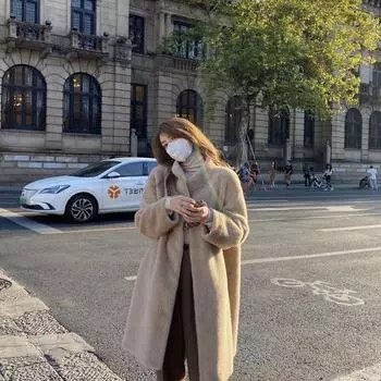 Корейская версия, свободное и экологически чистое меховое цельное пальто из меха, шуба из искусственного меха норки, осенне-зимний длинный женский тренд в ленивом стиле M