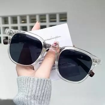 Корейская версия TR90, круглые солнцезащитные очки в маленькой оправе с деревянными ножками в стиле ретро, маленькая красная книга, тренд Tik Tok, онлайн-женские солнцезащитные очки знаменитостей.