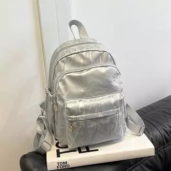 Корейская версия высококачественного персонализированного рюкзака 2024 года, новый простой многофункциональный рюкзак для путешествий и отдыха, нишевый дизайн Without pendant чёрный