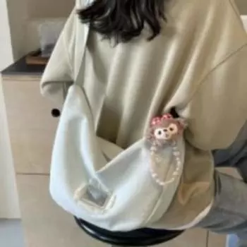 Корейская версия женской сумки через плечо, нишевая сумка, высококачественная сумка для подмышек, новая джинсовая сумка для пельменей 2024 года, сумка через плечо большой вместимости