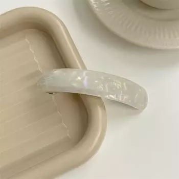 Корейская весна-лето шик заколка для волос для девочки французский стиль глянцевая эллиптическая дуга ретро трендовая большая заколка аксессуары для волос Size fits all