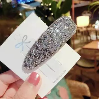 Корейская заколка для волос с кристаллами, украшения для боковых волос, новые женские заколки-невидимки, роскошные модные аксессуары