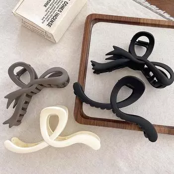 Корейская заколка для волос в виде большой акулы для женщин F1265 кофейный