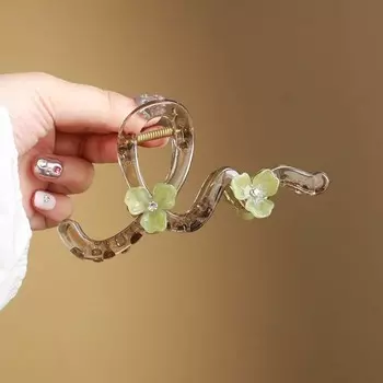 Корейская заколка для волос в виде цветка и волны конфетного цвета для женщин и девушек, модный дизайн, акриловые большие заколки для волос, краб, заколка для волос, аксессуары для волос