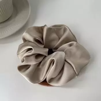 Корейская женская элегантная атласная резинка для волос, однотонные резинки для волос, женские резинки для хвостиков, аксессуары для волос для девочек Size fits all