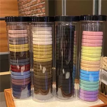 Корейская женская резинка для волос с высокой эластичностью и кожаным чехлом - модный аксессуар для хвоста