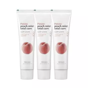 Корейская зубная паста Median Plecia Peach Mint 120г, 3 шт.