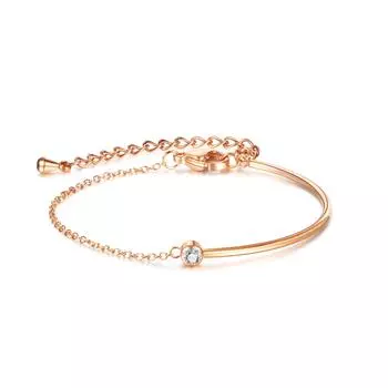 Корейские аксессуары для браслетов, простой нишевый браслет с высоким смыслом, ювелирные изделия, легкий роскошный браслет из титановой стали с цирконием, женский