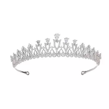 Корейские аксессуары для волос свадебные украшения из циркона корона в форме цветка бриллиантовая тиара аксессуары для волос свадебные аксессуары для платья
