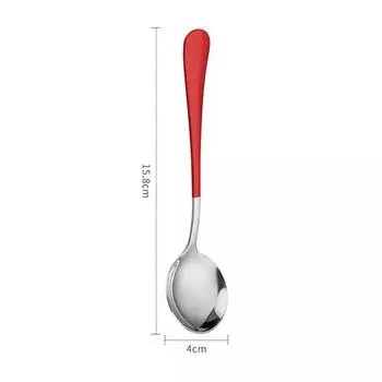 Корейские ложки для супа из нержавеющей стали, домашний кухонный ковш, емкость золотого, серебряного цвета, зеркальная полировка, столовые приборы для кофейной посуды