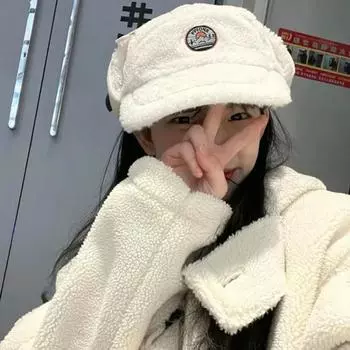 Корейские милые вышитые ретро универсальные женские шапки-бомберы для защиты ушей на осень и зиму для катания на лыжах на открытом воздухе для мужчин 56-58cm темно-серого