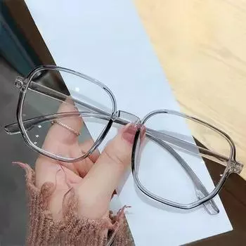 Корейские модные очки с защитой от синего света, ультралегкие прозрачные градиентные очки с большой квадратной оправой для мужчин и женщин, защитные очки