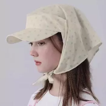 Корейские новые свежие цветочные ремешки для женщин, шапки-платки для лета 2024 года, модные универсальные солнцезащитные шляпы для путешествий на открытом воздухе 56-58cm бежевый