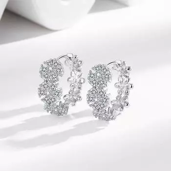 Корейские новые трендовые легкие роскошные изысканные серьги из циркония женские высококачественные застежки для ушей нишевые универсальные серьги серьги серьги