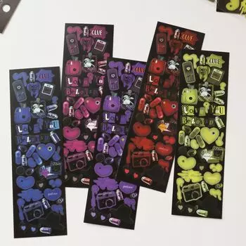 Корейские популярные детективные серии наклейки Dark Wind Domestic DIY Hand Account Goo Card Material наклейка синий