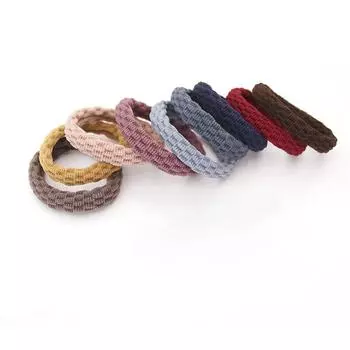 Корейские Простые Ленты 10 Штук/Набор Резинок для Волос для Женщин Девушек Хвост Скранчи Модные Аксессуары для Волос