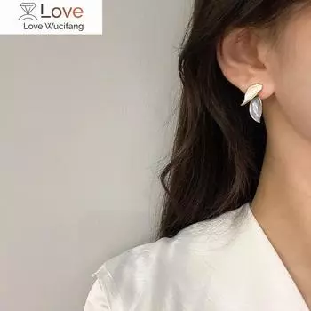 Корейские простые серьги-клипсы в виде ракушки, камелии, розы, без пирсинга, ретро-серьги-клипсы в виде цветка ромашки, без прокола уха розовый зеленый