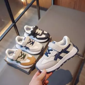 Корейские весенне-осенние новые универсальные кроссовки в западном стиле для мальчиков и девочек с мягкой подошвой и износостойкостью 21