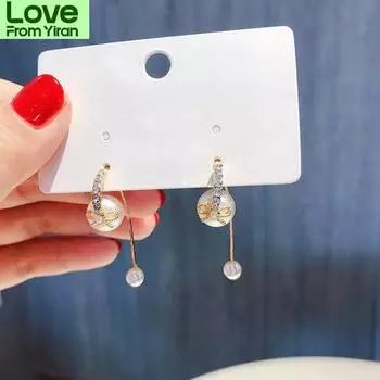 Корейские жемчужные серьги спереди и сзади, новые серьги для женщин, классические модные украшения, бижутерия