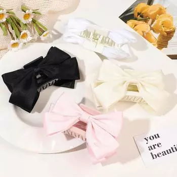 Корейские женские банты для девочек пластиковые заколки для волос головные уборы большой размер шпилька краб заколка модное украшение аксессуары для волос
